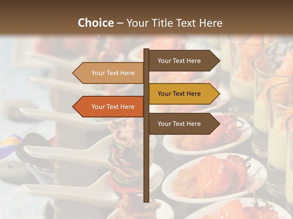A Table Topped With Lots Of Plates Of Food PowerPoint Template