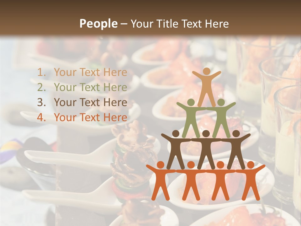 A Table Topped With Lots Of Plates Of Food PowerPoint Template