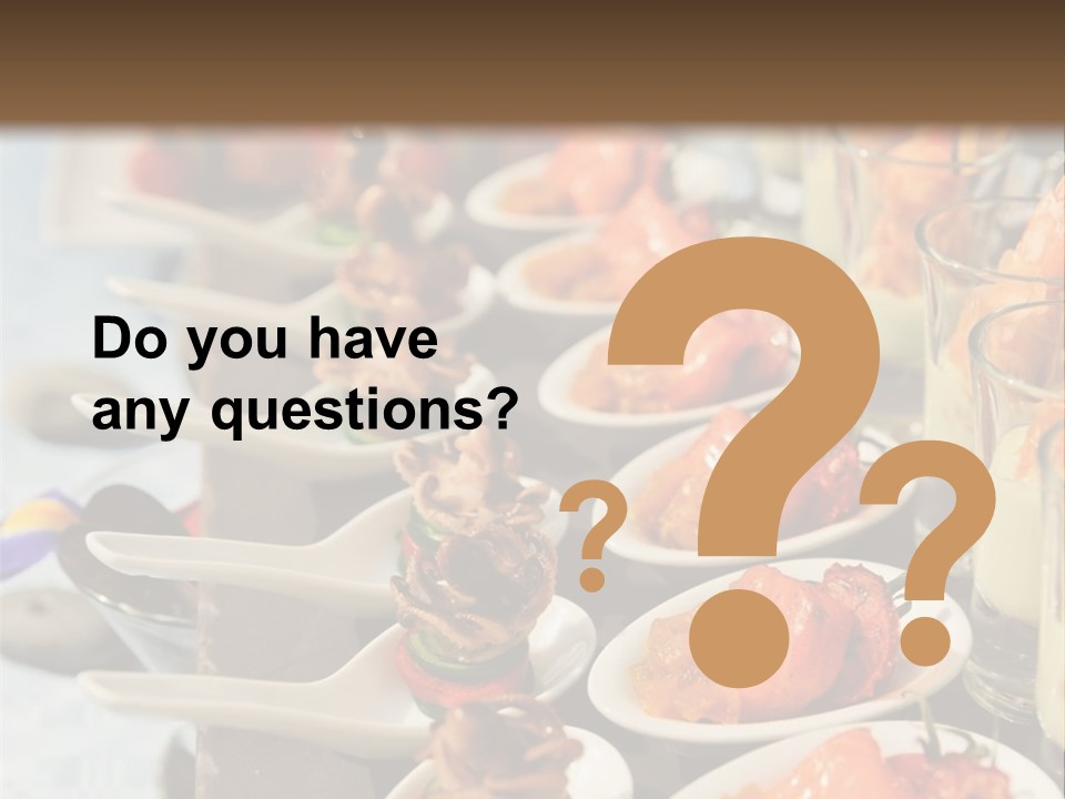 A Table Topped With Lots Of Plates Of Food PowerPoint Template