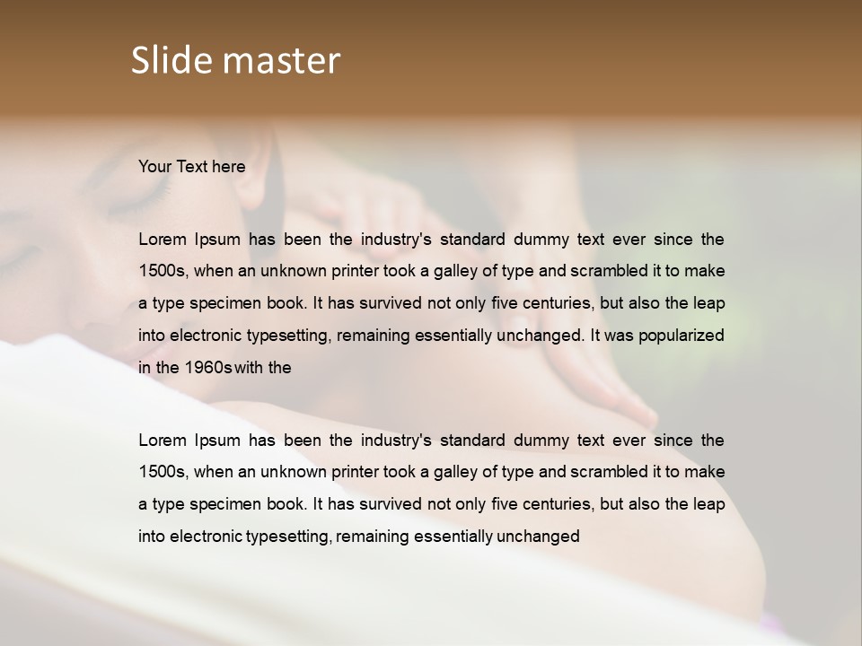 A Woman Getting A Back Massage From A Massager PowerPoint Template