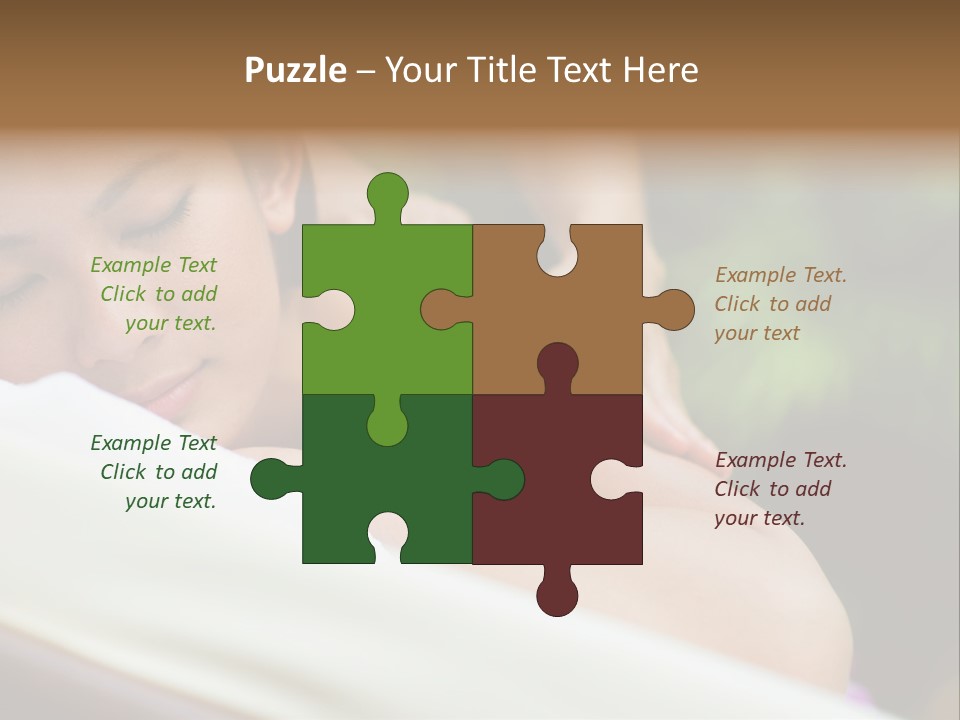 A Woman Getting A Back Massage From A Massager PowerPoint Template