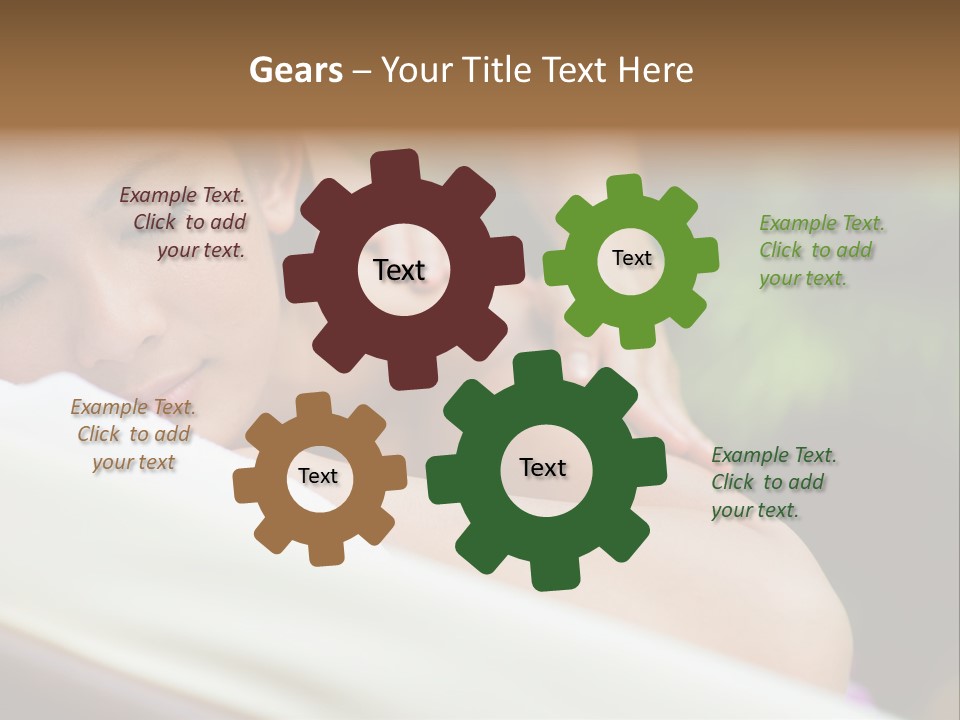 A Woman Getting A Back Massage From A Massager PowerPoint Template