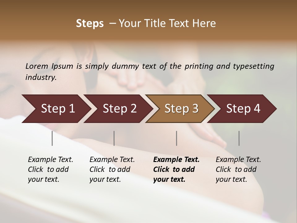 A Woman Getting A Back Massage From A Massager PowerPoint Template