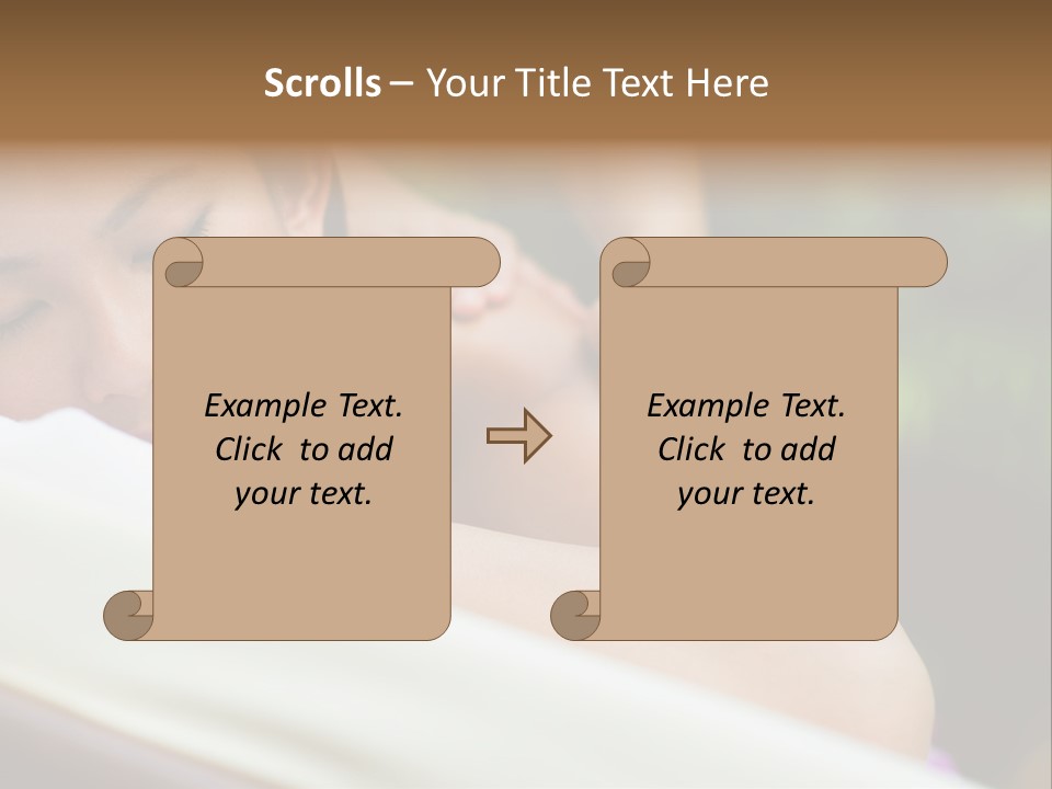 A Woman Getting A Back Massage From A Massager PowerPoint Template