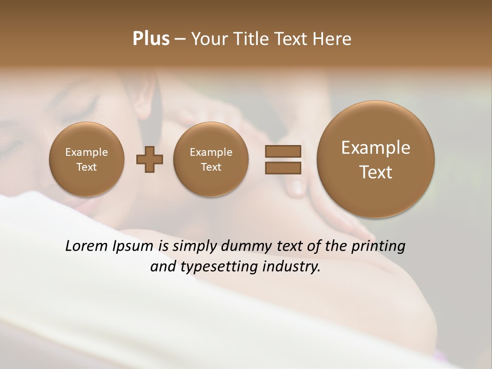 A Woman Getting A Back Massage From A Massager PowerPoint Template