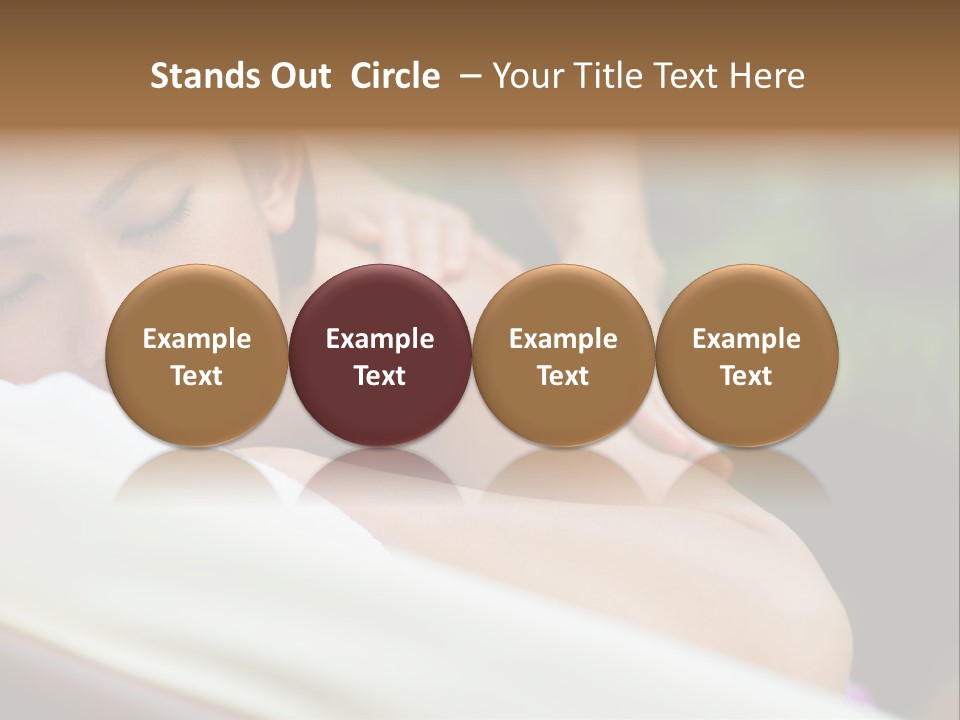 A Woman Getting A Back Massage From A Massager PowerPoint Template