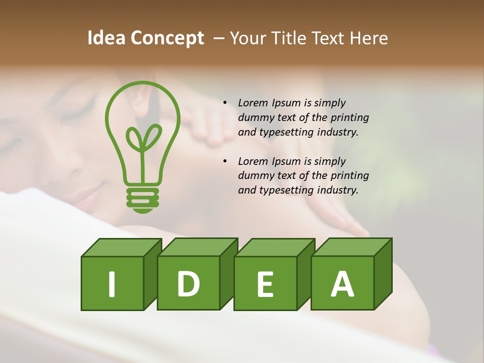 A Woman Getting A Back Massage From A Massager PowerPoint Template