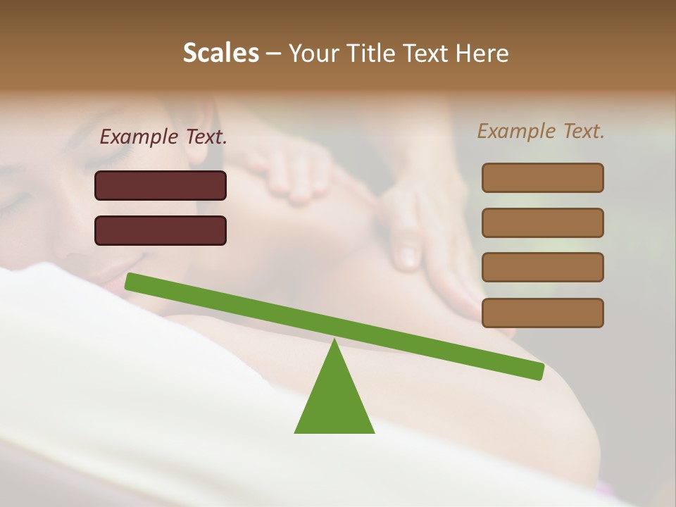 A Woman Getting A Back Massage From A Massager PowerPoint Template