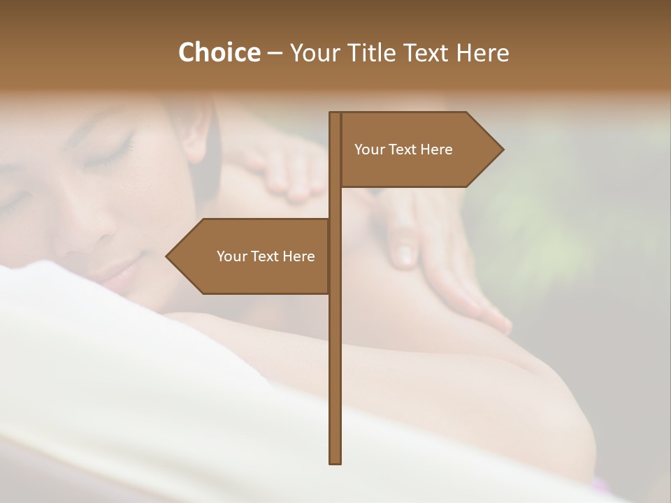 A Woman Getting A Back Massage From A Massager PowerPoint Template
