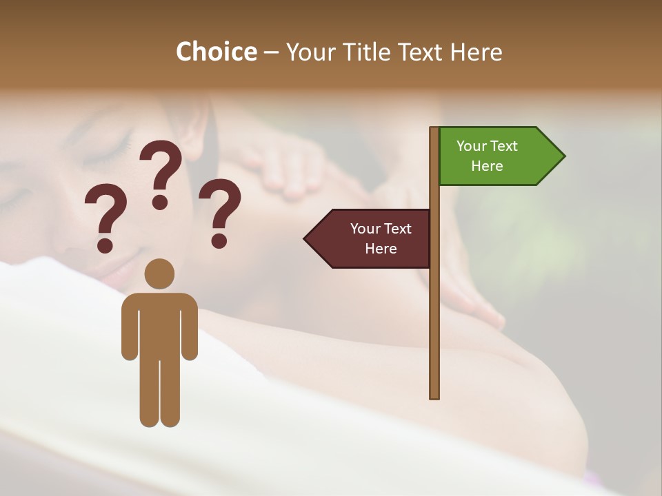 A Woman Getting A Back Massage From A Massager PowerPoint Template