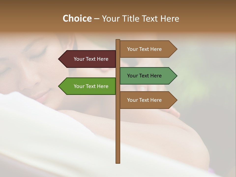 A Woman Getting A Back Massage From A Massager PowerPoint Template