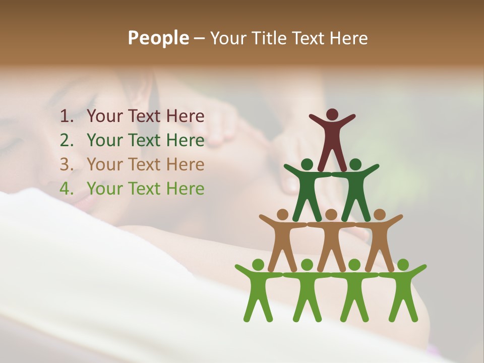 A Woman Getting A Back Massage From A Massager PowerPoint Template