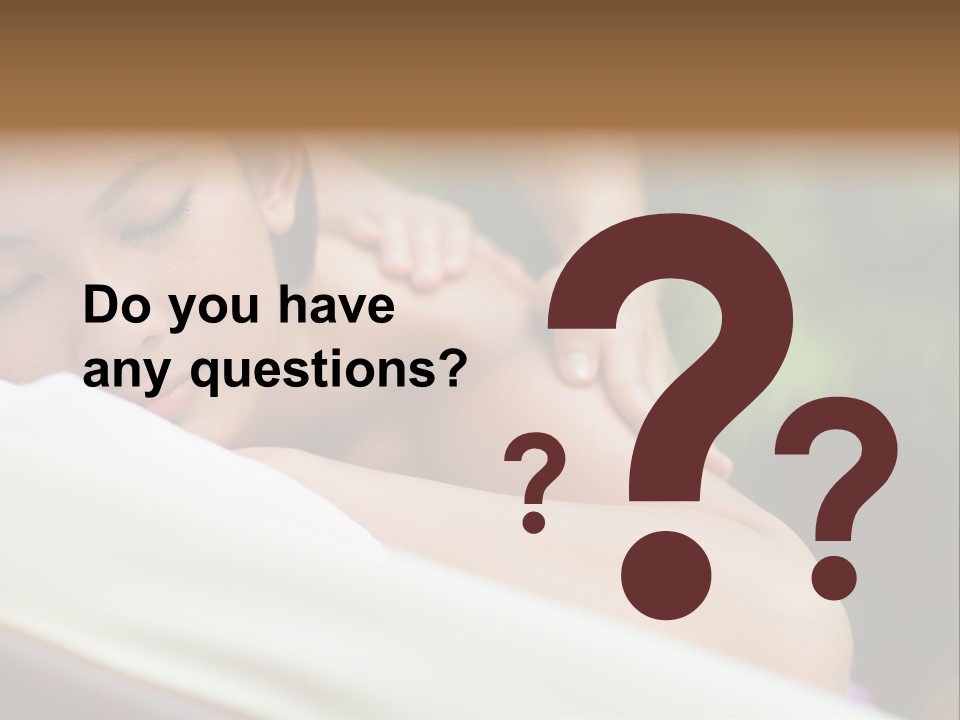 A Woman Getting A Back Massage From A Massager PowerPoint Template