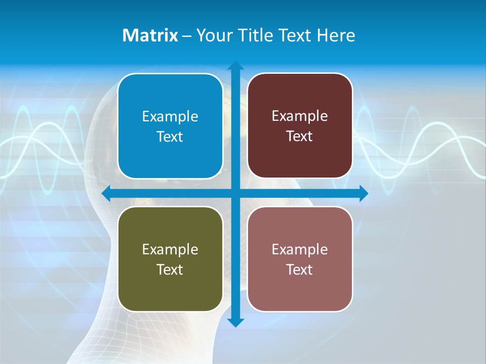 A Man's Head With A Brain In The Middle Of It PowerPoint Template