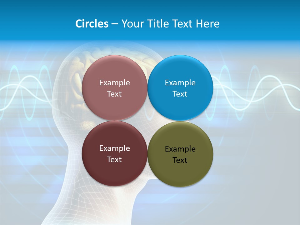 A Man's Head With A Brain In The Middle Of It PowerPoint Template