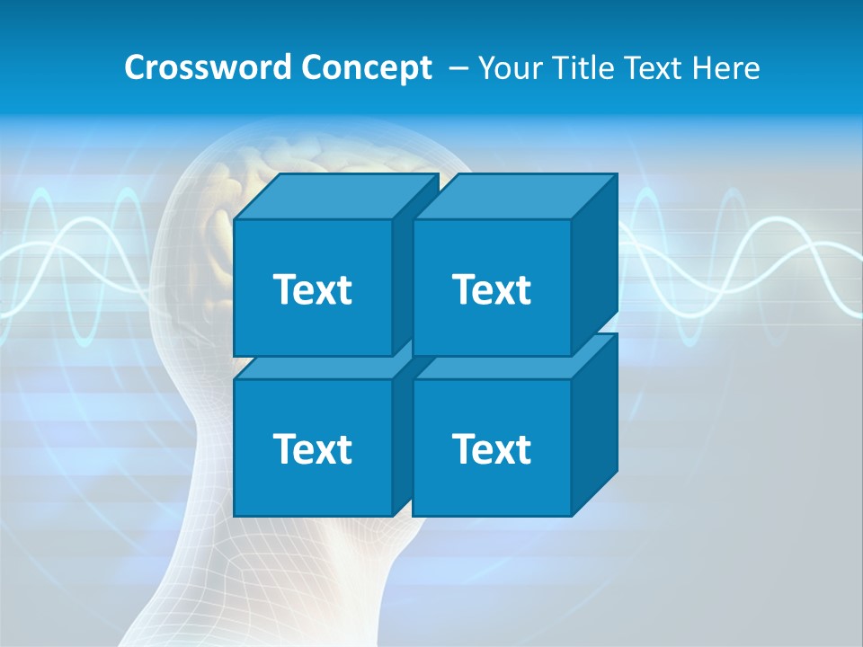 A Man's Head With A Brain In The Middle Of It PowerPoint Template