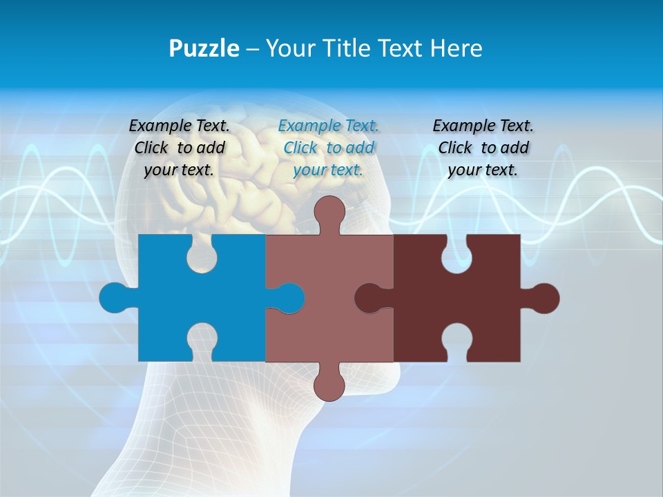 A Man's Head With A Brain In The Middle Of It PowerPoint Template