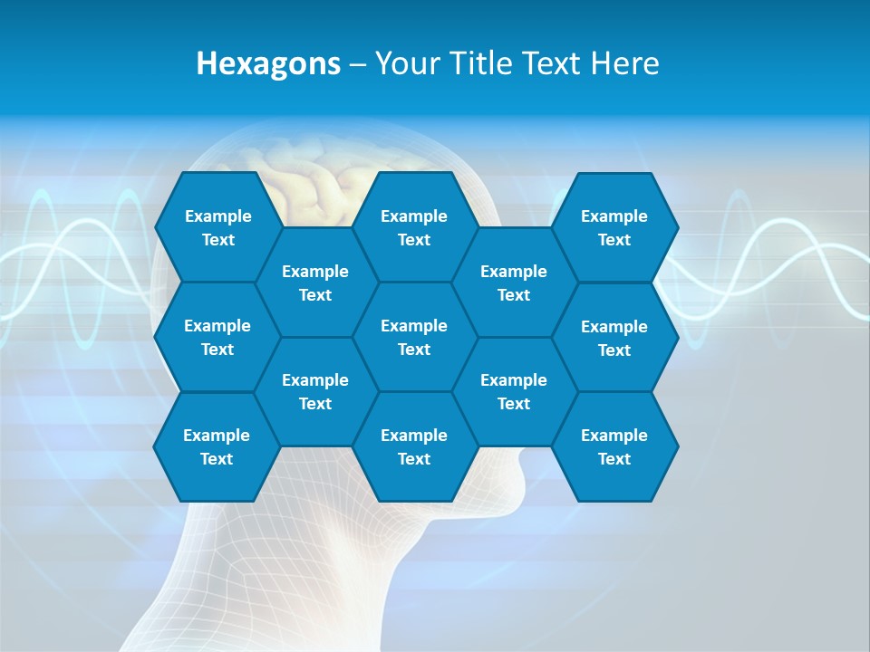A Man's Head With A Brain In The Middle Of It PowerPoint Template