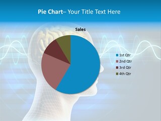 A Man's Head With A Brain In The Middle Of It PowerPoint Template