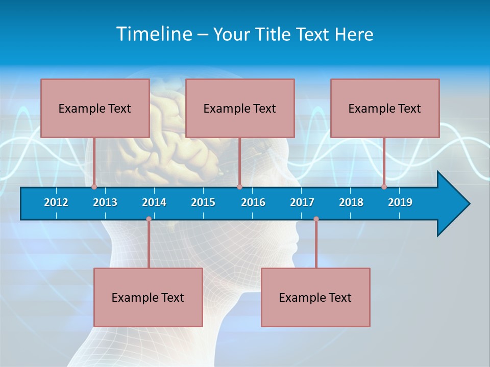 A Man's Head With A Brain In The Middle Of It PowerPoint Template