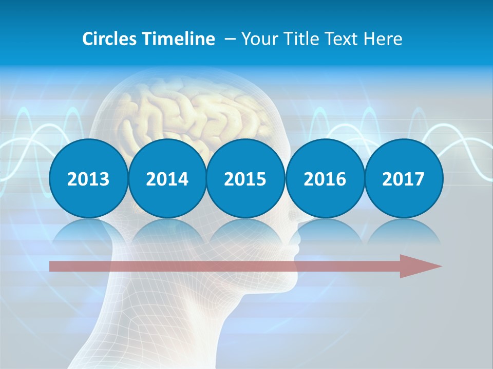A Man's Head With A Brain In The Middle Of It PowerPoint Template