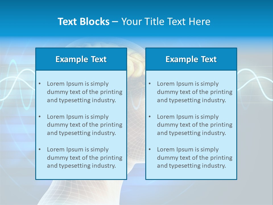 A Man's Head With A Brain In The Middle Of It PowerPoint Template