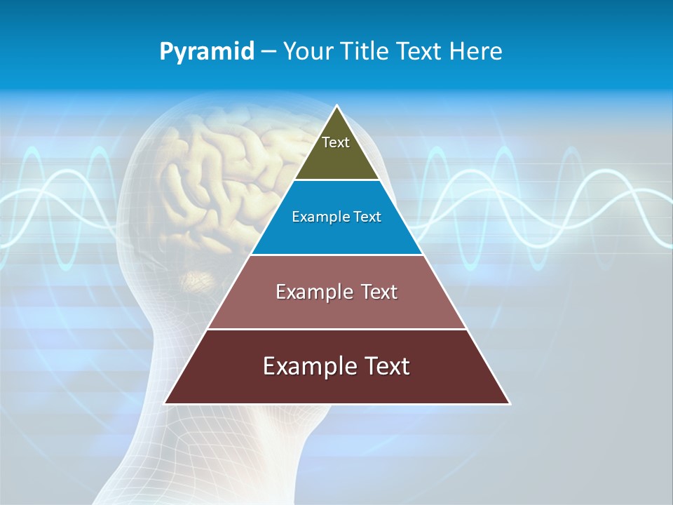 A Man's Head With A Brain In The Middle Of It PowerPoint Template
