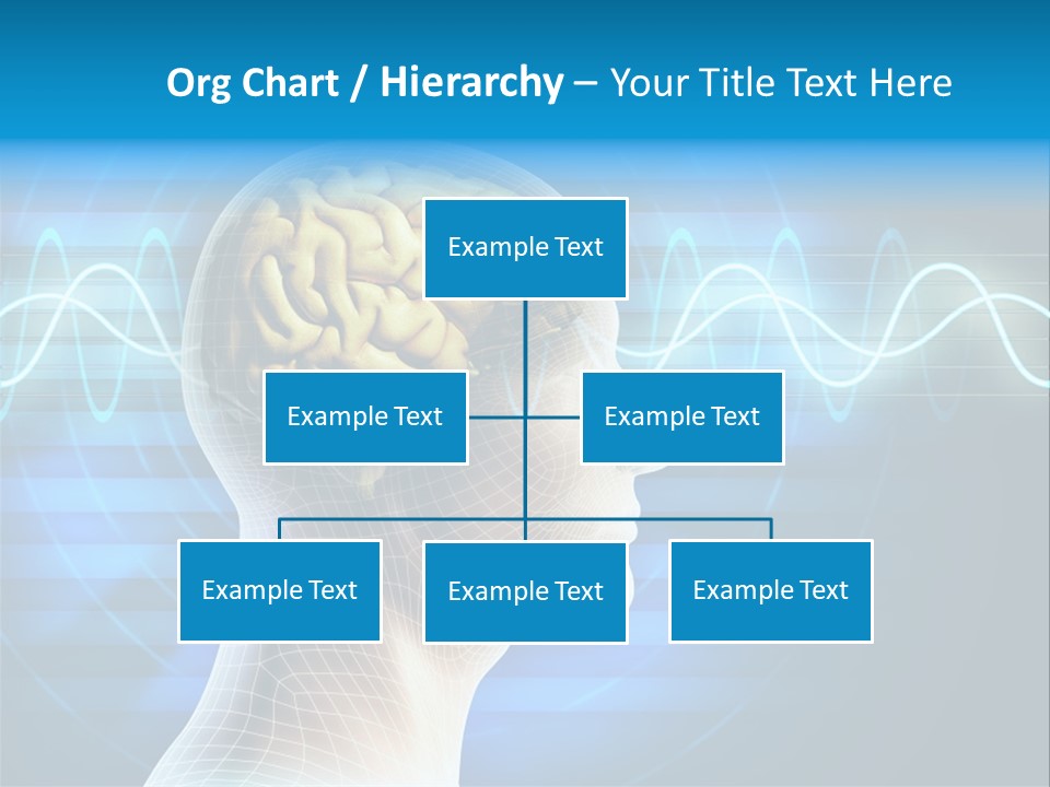 A Man's Head With A Brain In The Middle Of It PowerPoint Template