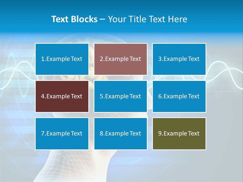 A Man's Head With A Brain In The Middle Of It PowerPoint Template