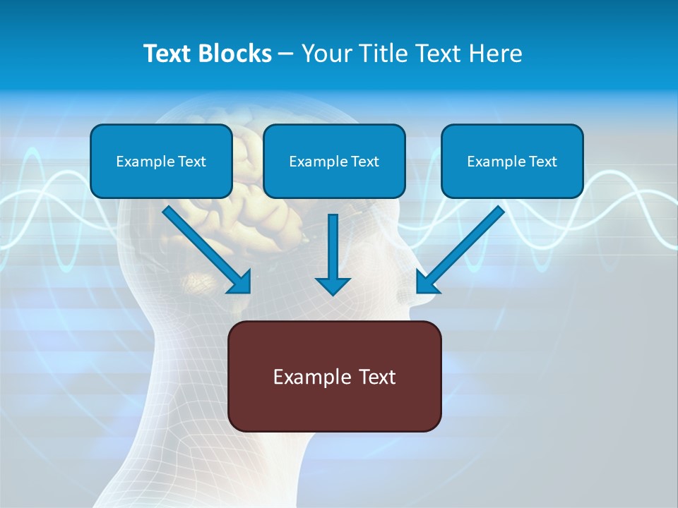A Man's Head With A Brain In The Middle Of It PowerPoint Template