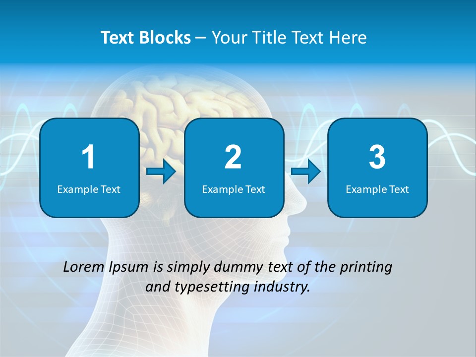 A Man's Head With A Brain In The Middle Of It PowerPoint Template