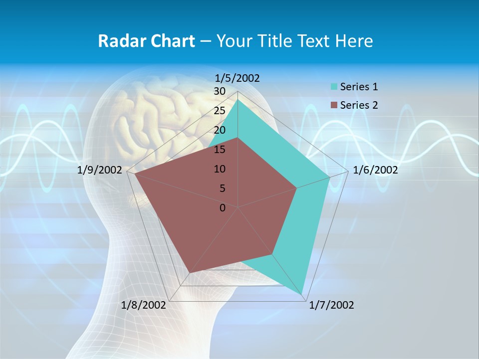 A Man's Head With A Brain In The Middle Of It PowerPoint Template