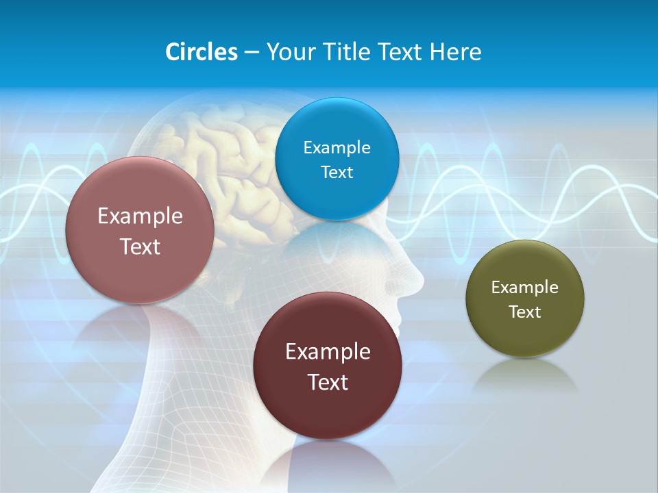 A Man's Head With A Brain In The Middle Of It PowerPoint Template