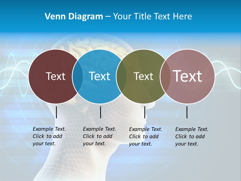 A Man's Head With A Brain In The Middle Of It PowerPoint Template