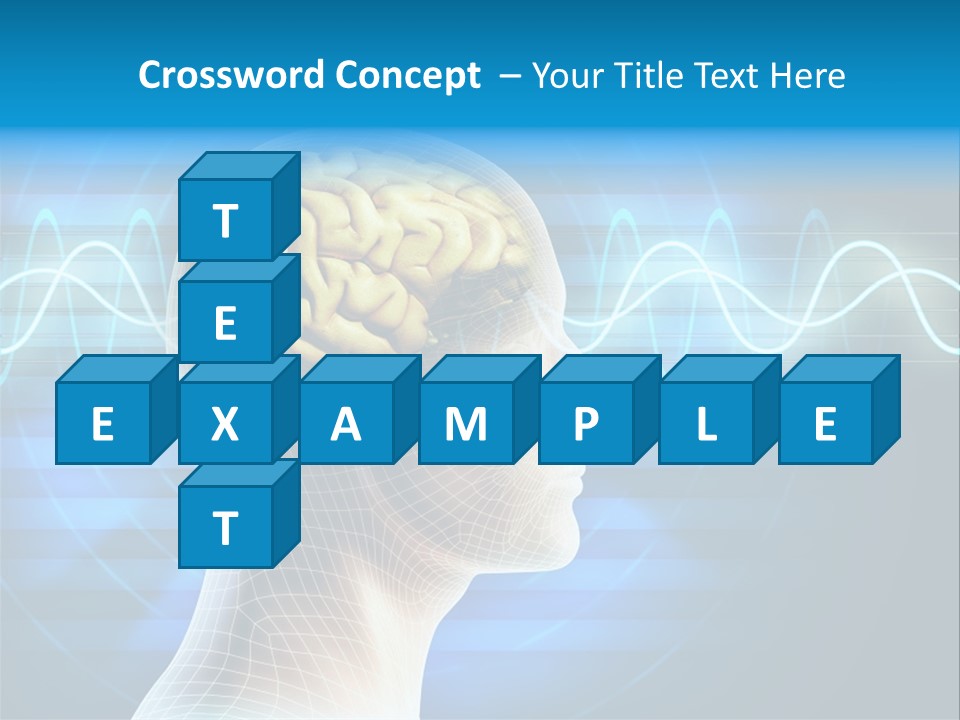 A Man's Head With A Brain In The Middle Of It PowerPoint Template