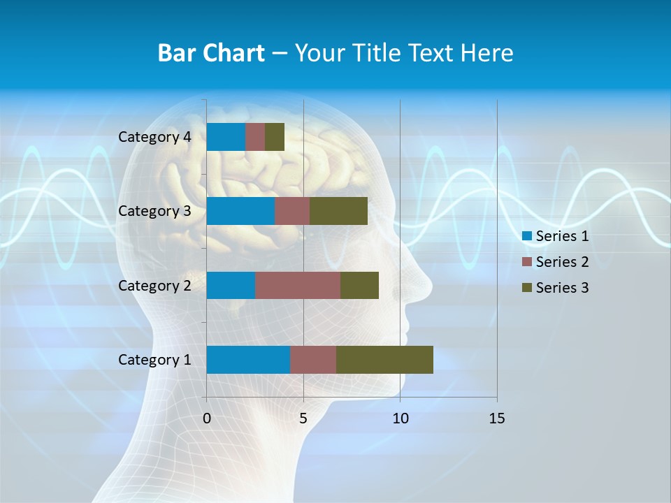 A Man's Head With A Brain In The Middle Of It PowerPoint Template
