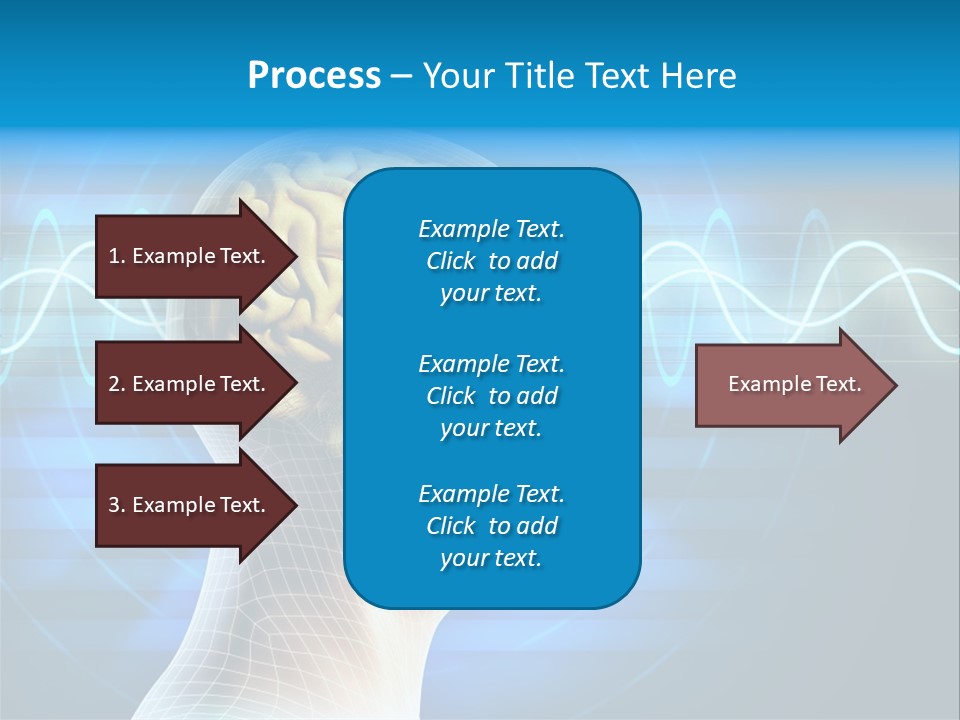 A Man's Head With A Brain In The Middle Of It PowerPoint Template