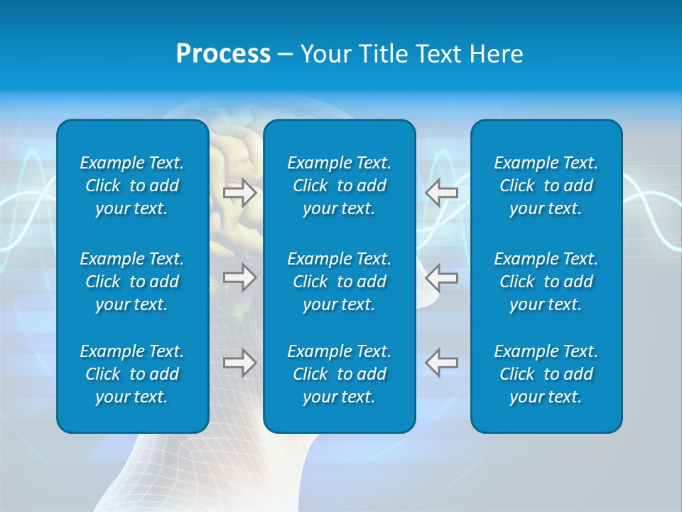 A Man's Head With A Brain In The Middle Of It PowerPoint Template