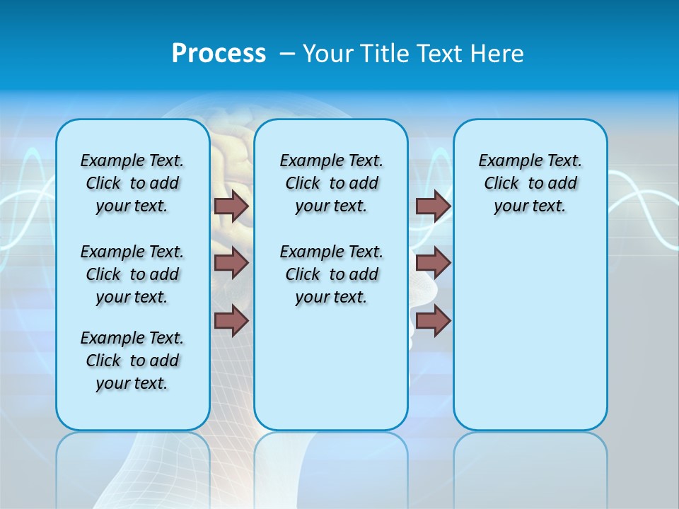 A Man's Head With A Brain In The Middle Of It PowerPoint Template