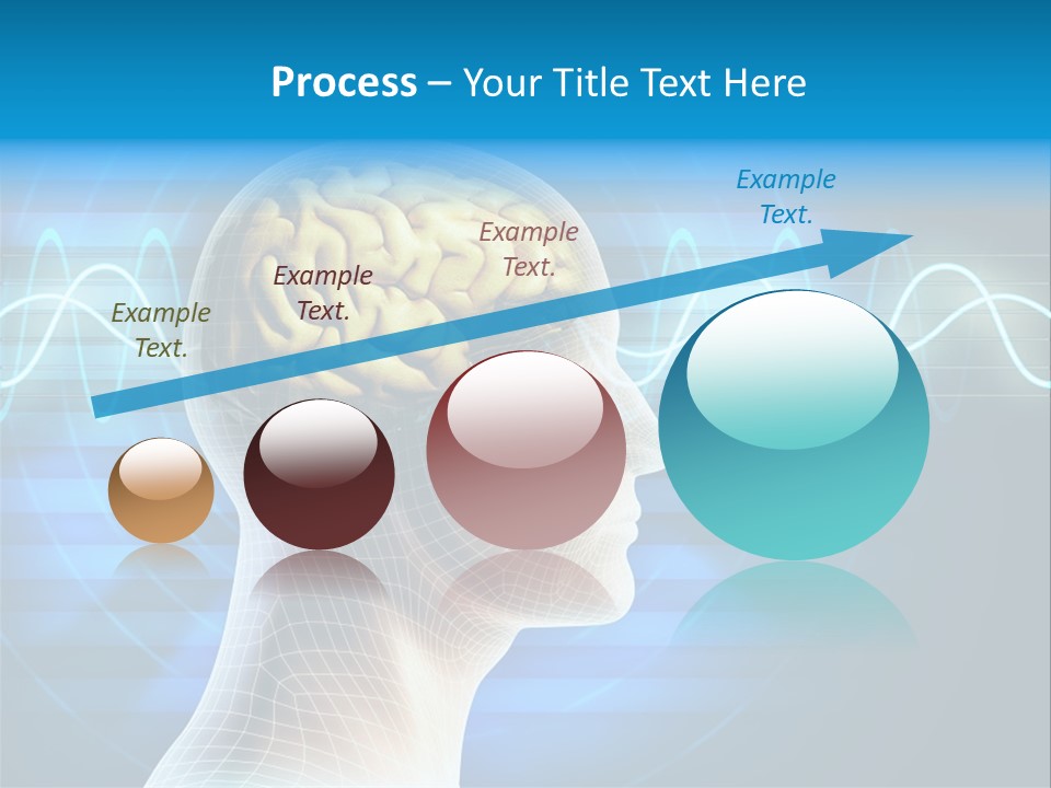 A Man's Head With A Brain In The Middle Of It PowerPoint Template
