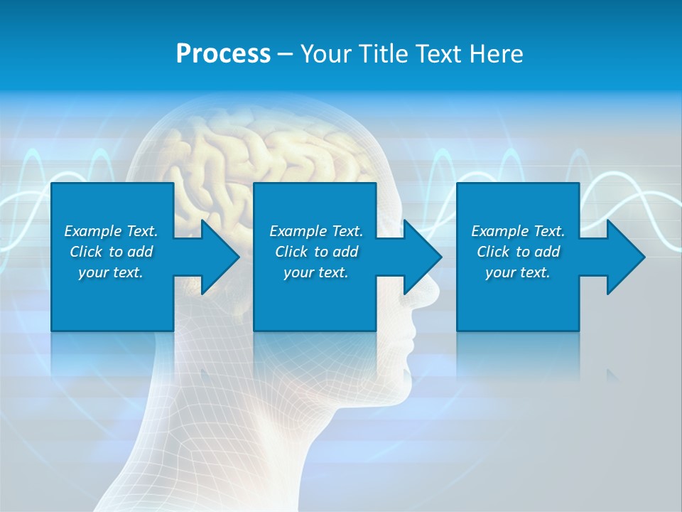 A Man's Head With A Brain In The Middle Of It PowerPoint Template