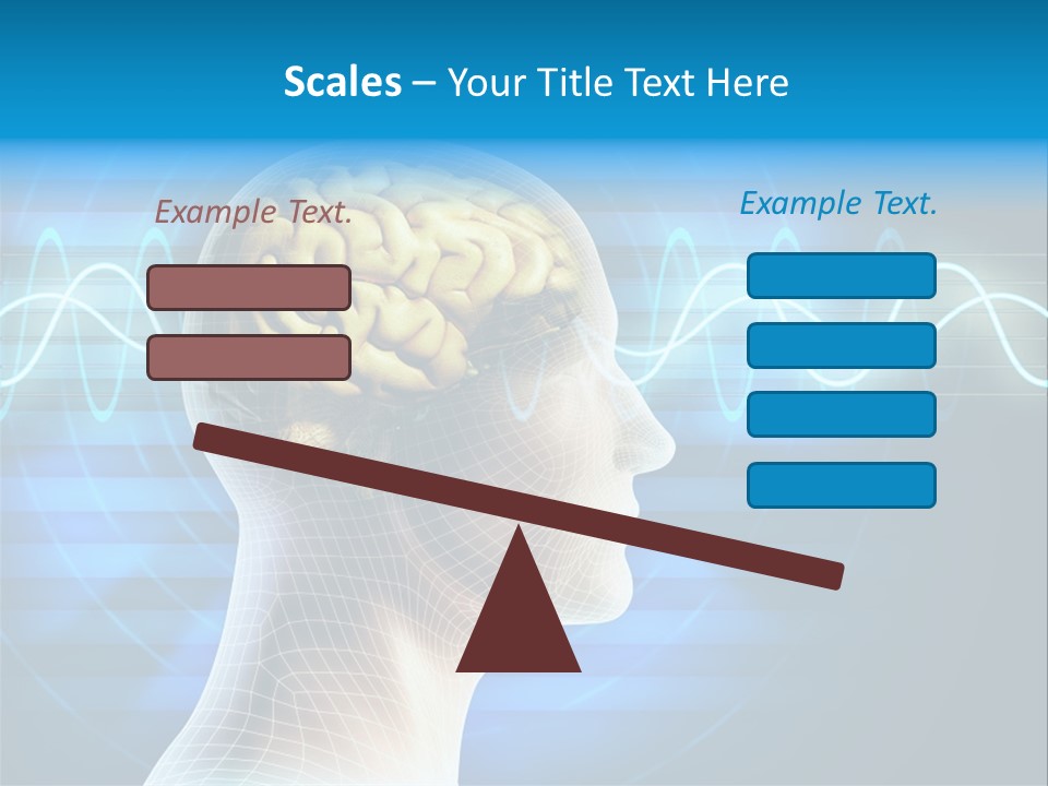 A Man's Head With A Brain In The Middle Of It PowerPoint Template