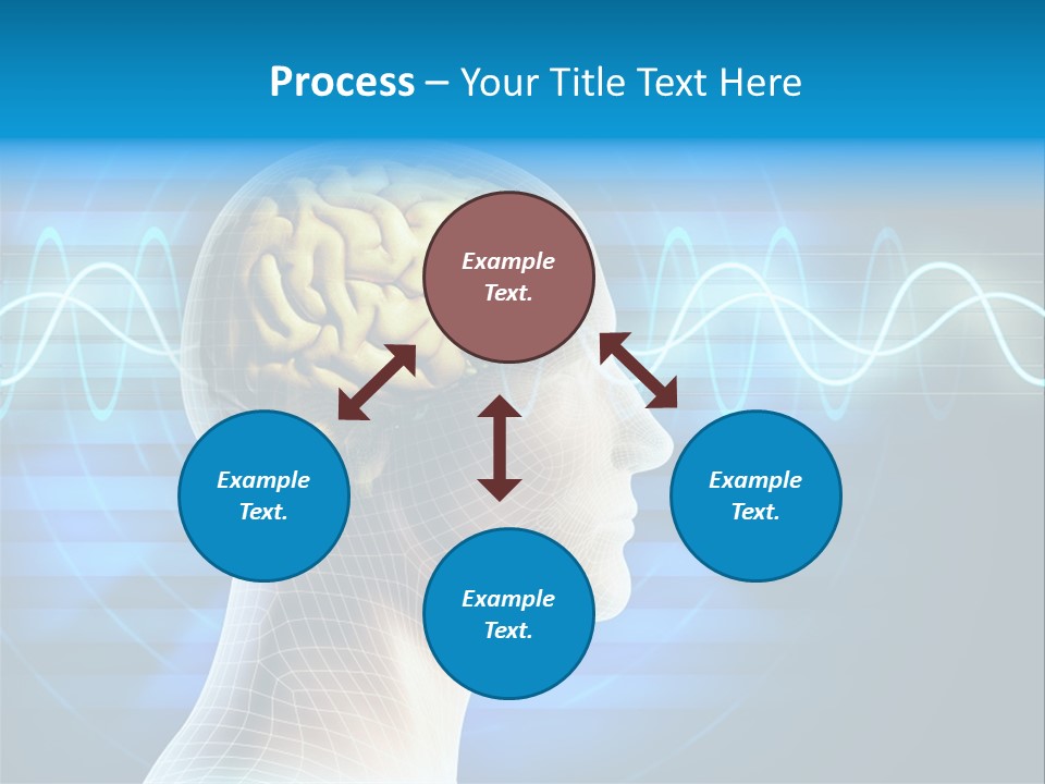 A Man's Head With A Brain In The Middle Of It PowerPoint Template