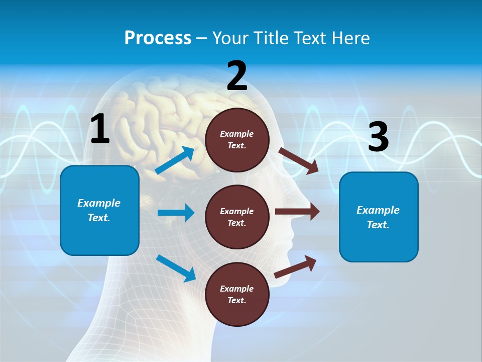 A Man's Head With A Brain In The Middle Of It PowerPoint Template
