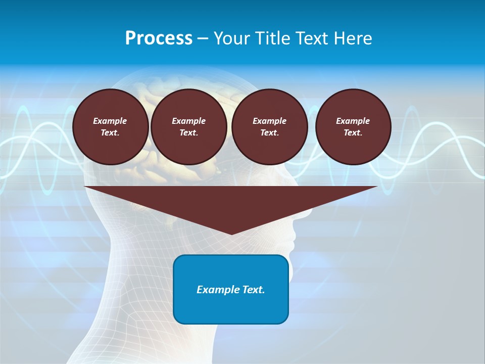 A Man's Head With A Brain In The Middle Of It PowerPoint Template