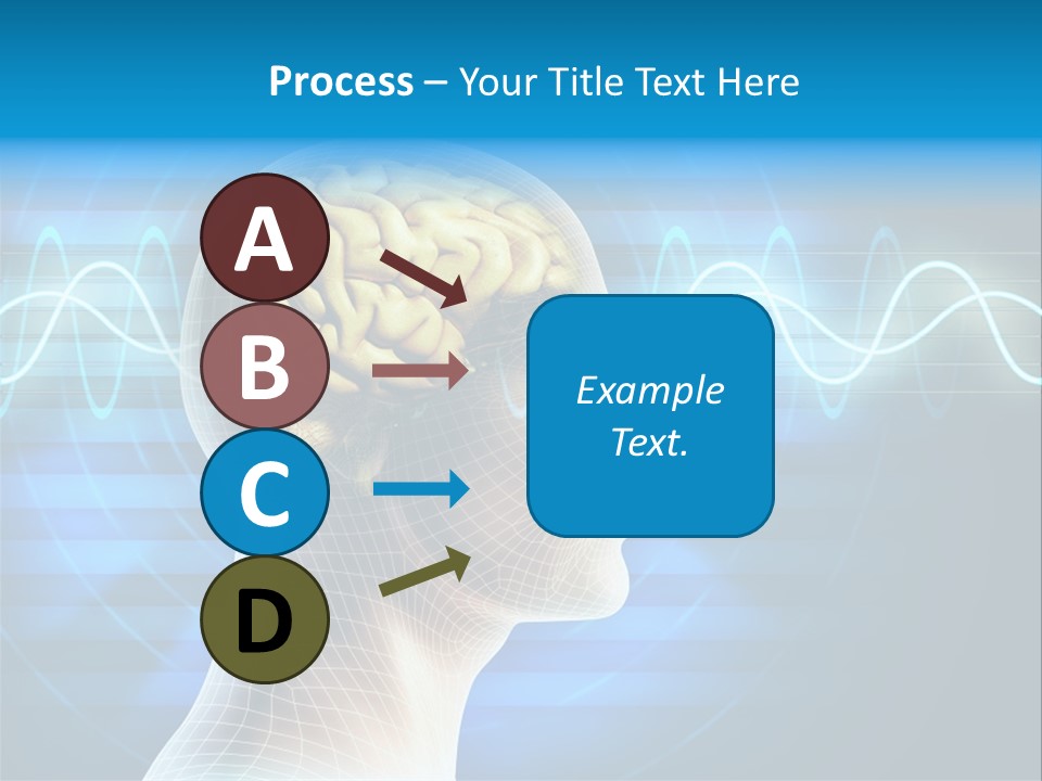 A Man's Head With A Brain In The Middle Of It PowerPoint Template
