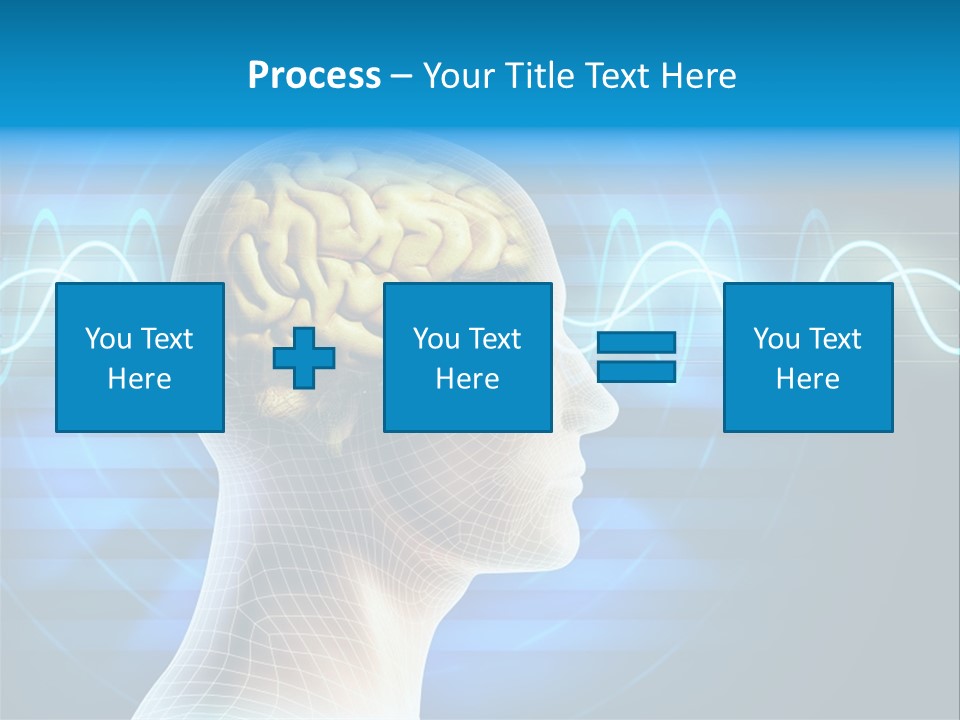 A Man's Head With A Brain In The Middle Of It PowerPoint Template