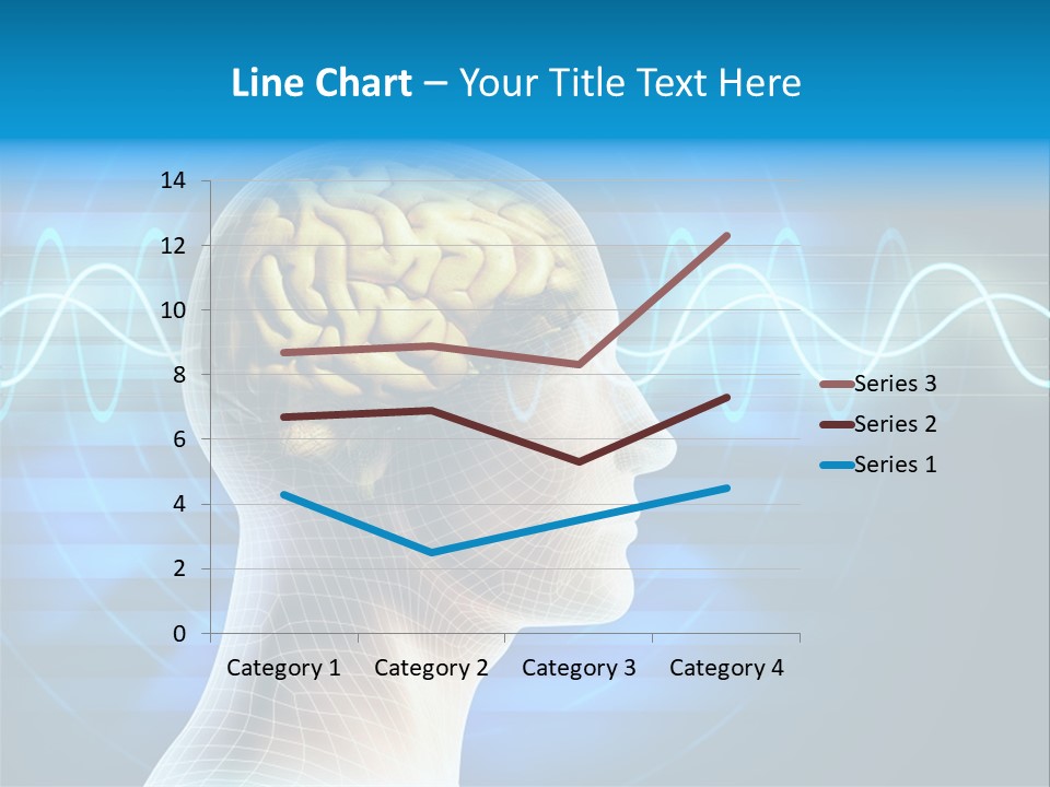 A Man's Head With A Brain In The Middle Of It PowerPoint Template