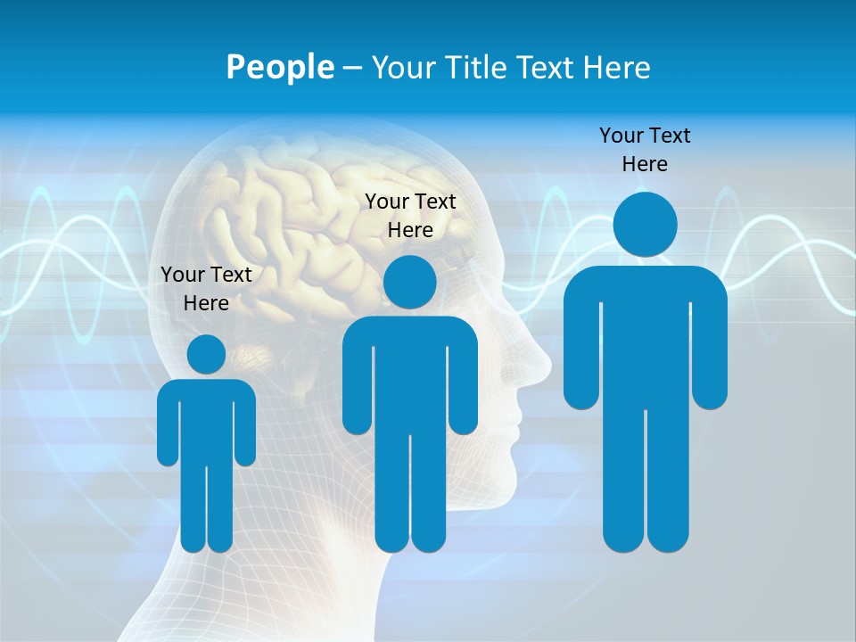 A Man's Head With A Brain In The Middle Of It PowerPoint Template