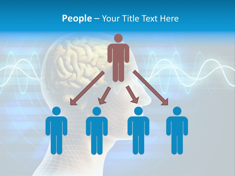 A Man's Head With A Brain In The Middle Of It PowerPoint Template
